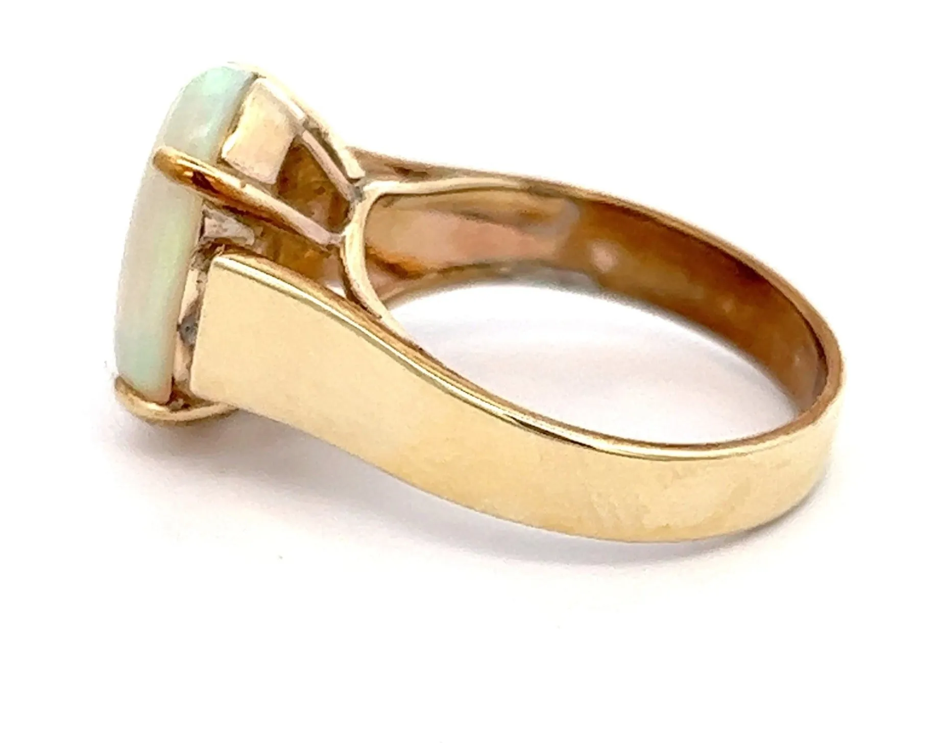 Handmade Opal 9ct Yellow Gold Ring