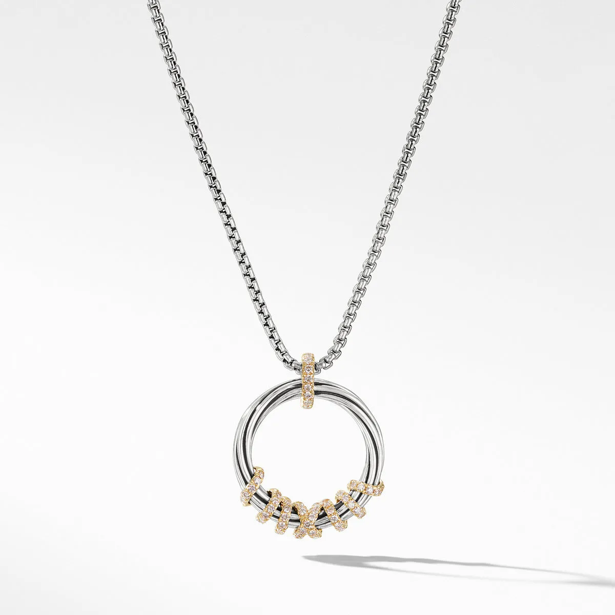Helena Medium Pendant Necklace with Diamonds and 18K Gold