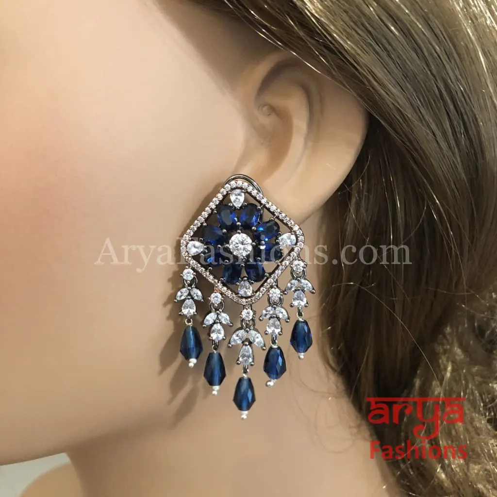 Ira Victorian Rose Gold Cubic Zirconia Stud Earrings
