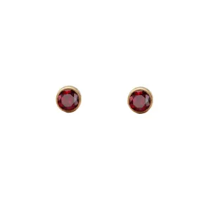 January Garnet Studs
