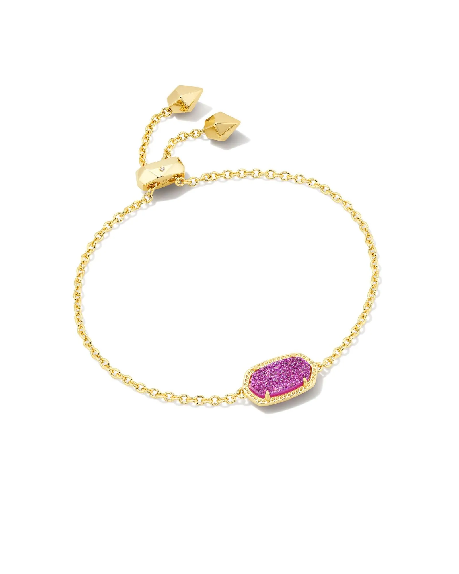 Kendra Scott Elaina Gold Chain Bracelet in Mulberry Drusy