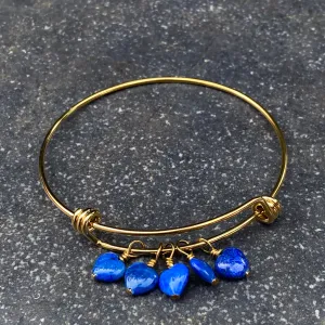 Lapis Lazuli Heart Bangle