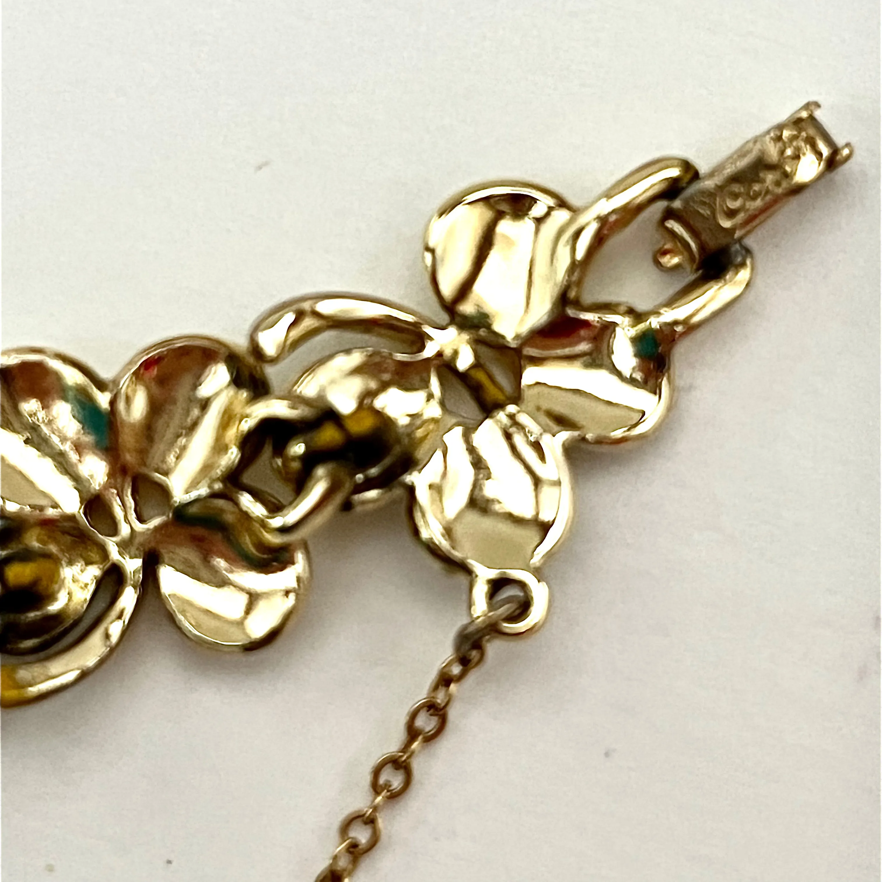 Late 50s/ Early 60s Coro Enamel Flower Bracelet