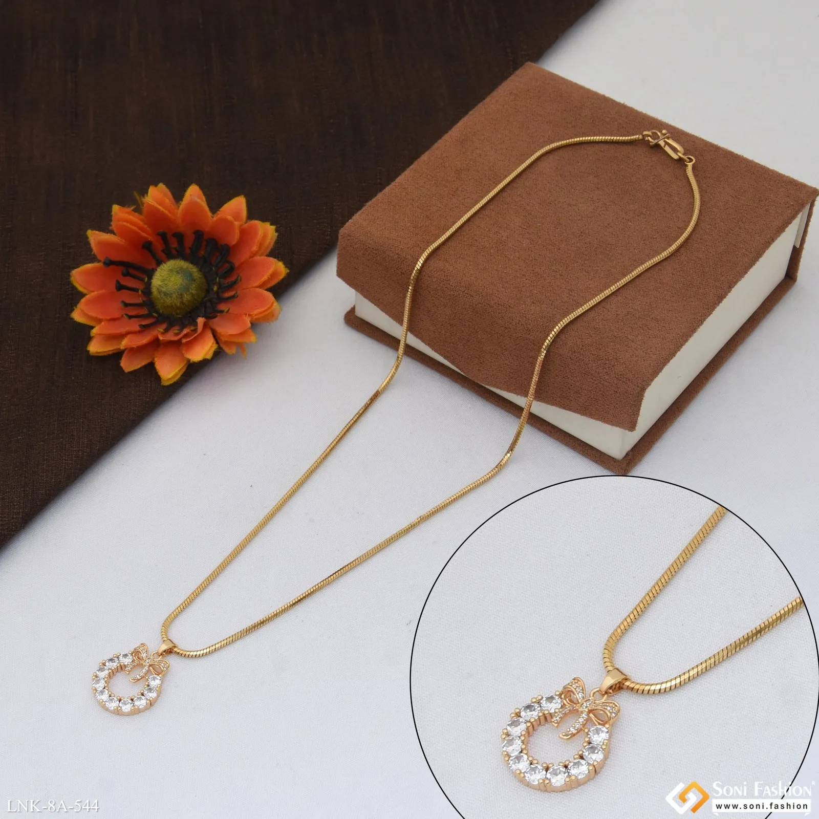 Latest Design Gold Plated Chain Pendant for Ladies - Style A544