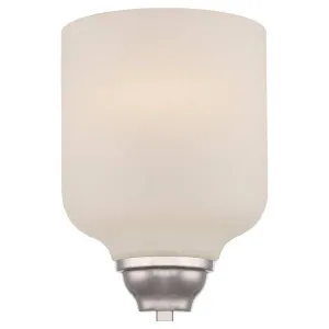 LED Wall Sconce With Etched Opal Glass