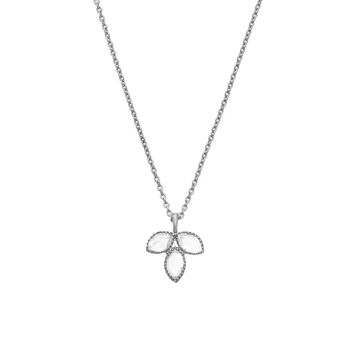 Lilah 0.19Ct Diamond Necklace in White Gold, 16-18in adj