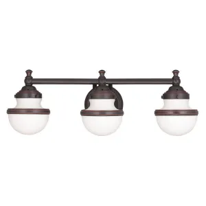 Livex Oldwick 3 Light Olde Bronze Bath Light - C185-5713-67