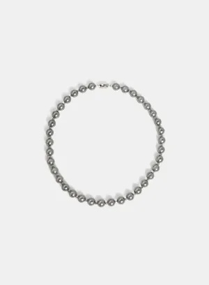 Metallic Pearl Detail Necklace