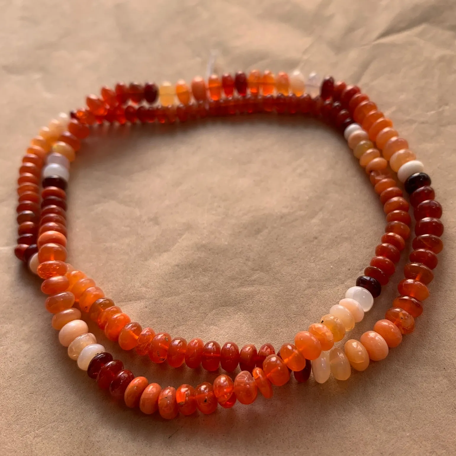 Mexican Fire Opal Rondelles