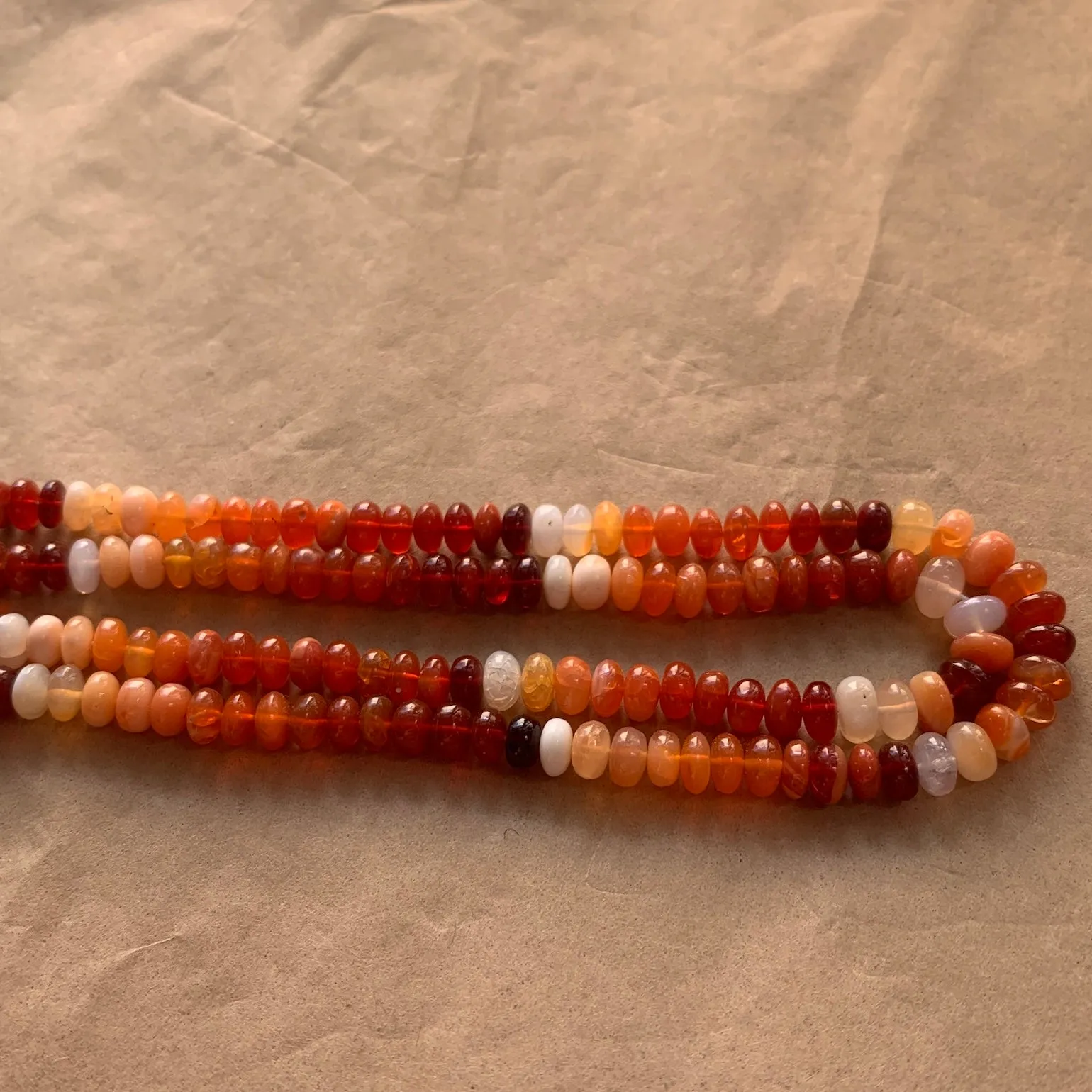Mexican Fire Opal Rondelles