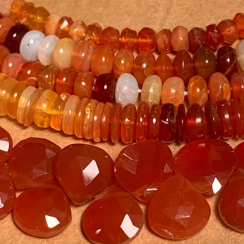 Mexican Fire Opal Rondelles