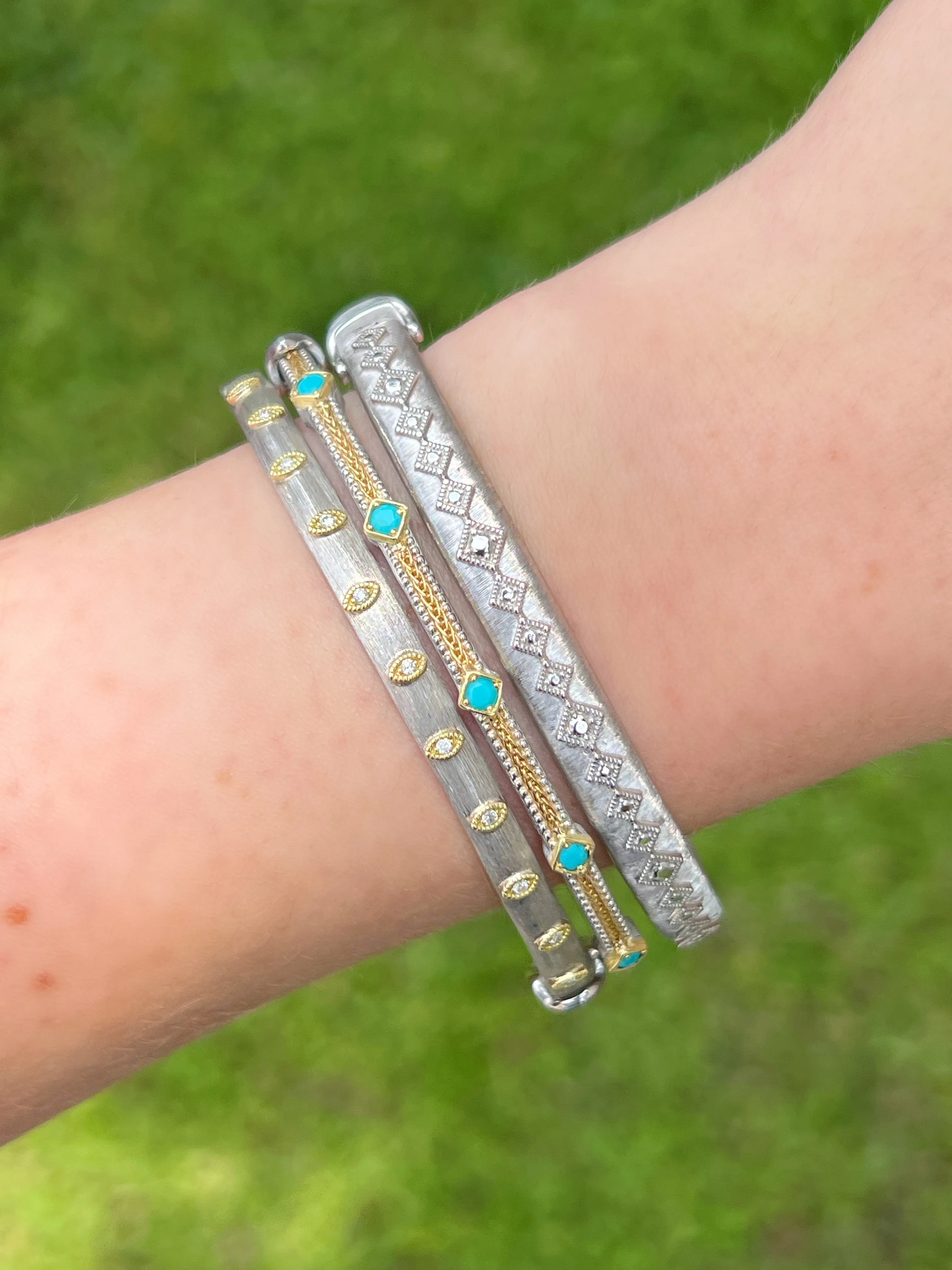 Mixed Metal Woven Kite Rope Bracelet