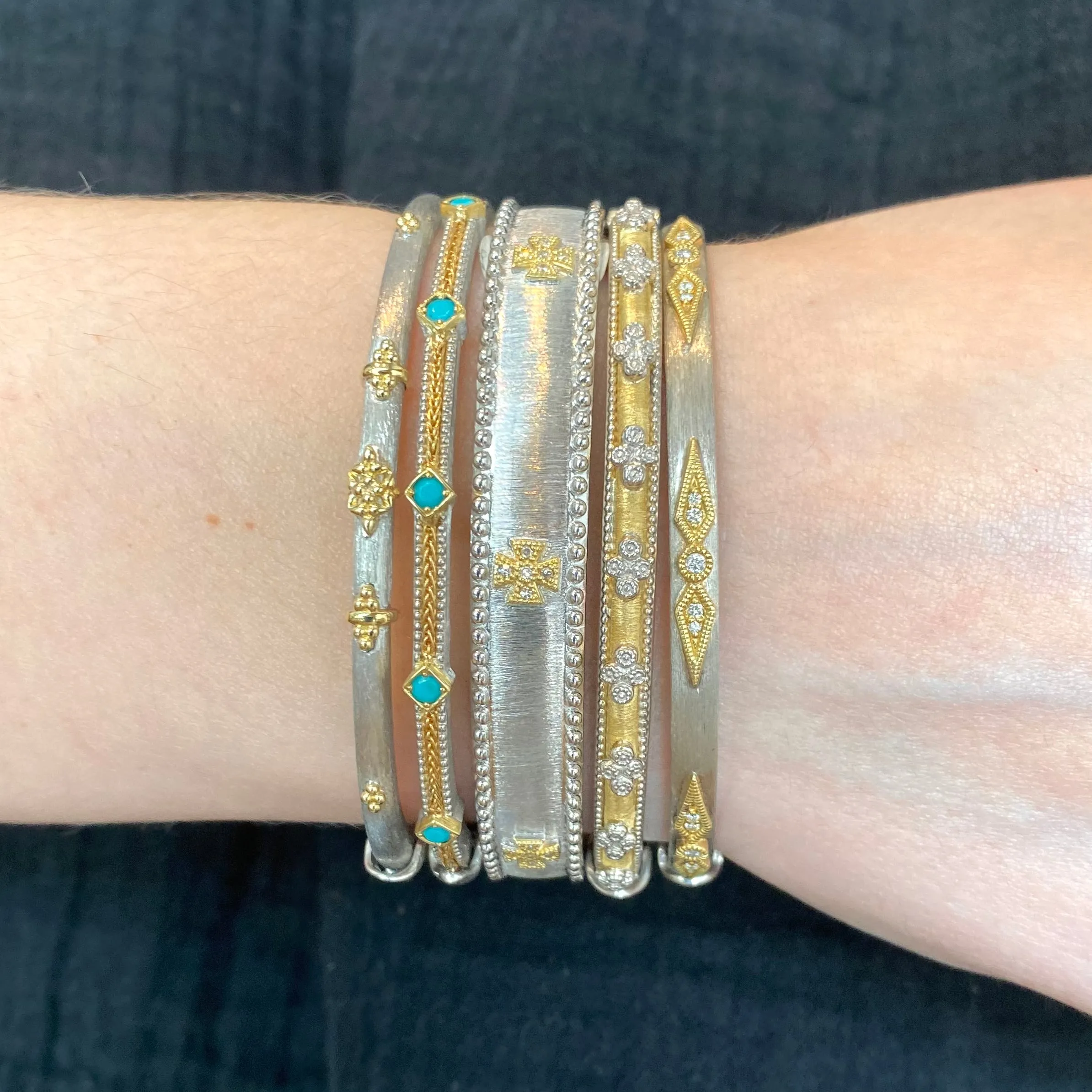 Mixed Metal Woven Kite Rope Bracelet