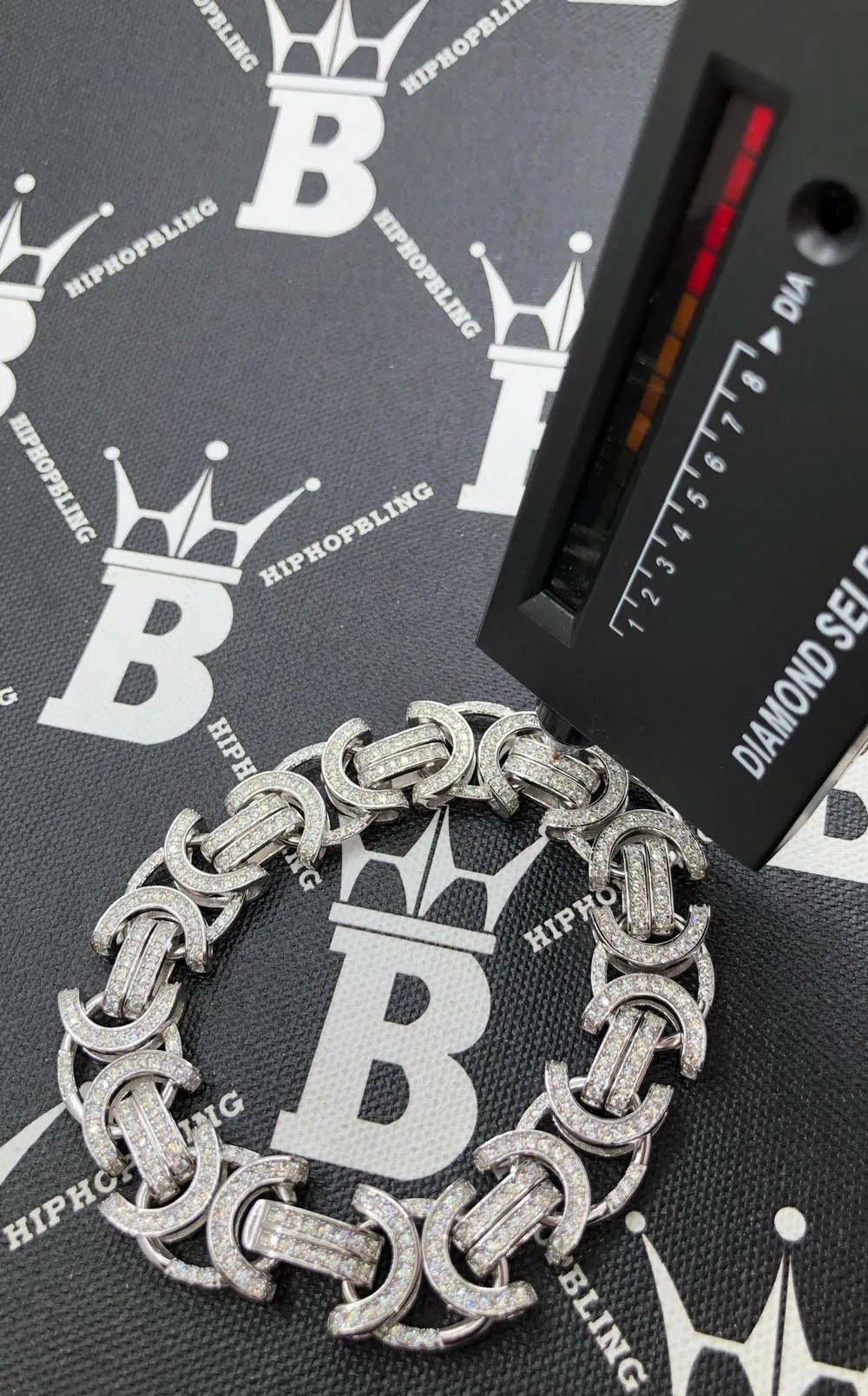 Moissanite Byzantine Chain Iced Out .925 Sterling Silver