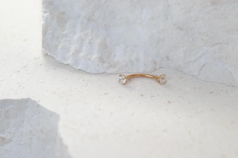 Moorae CZ Curved Barbell