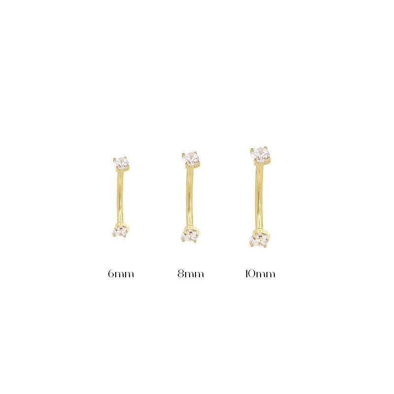 Moorae CZ Curved Barbell