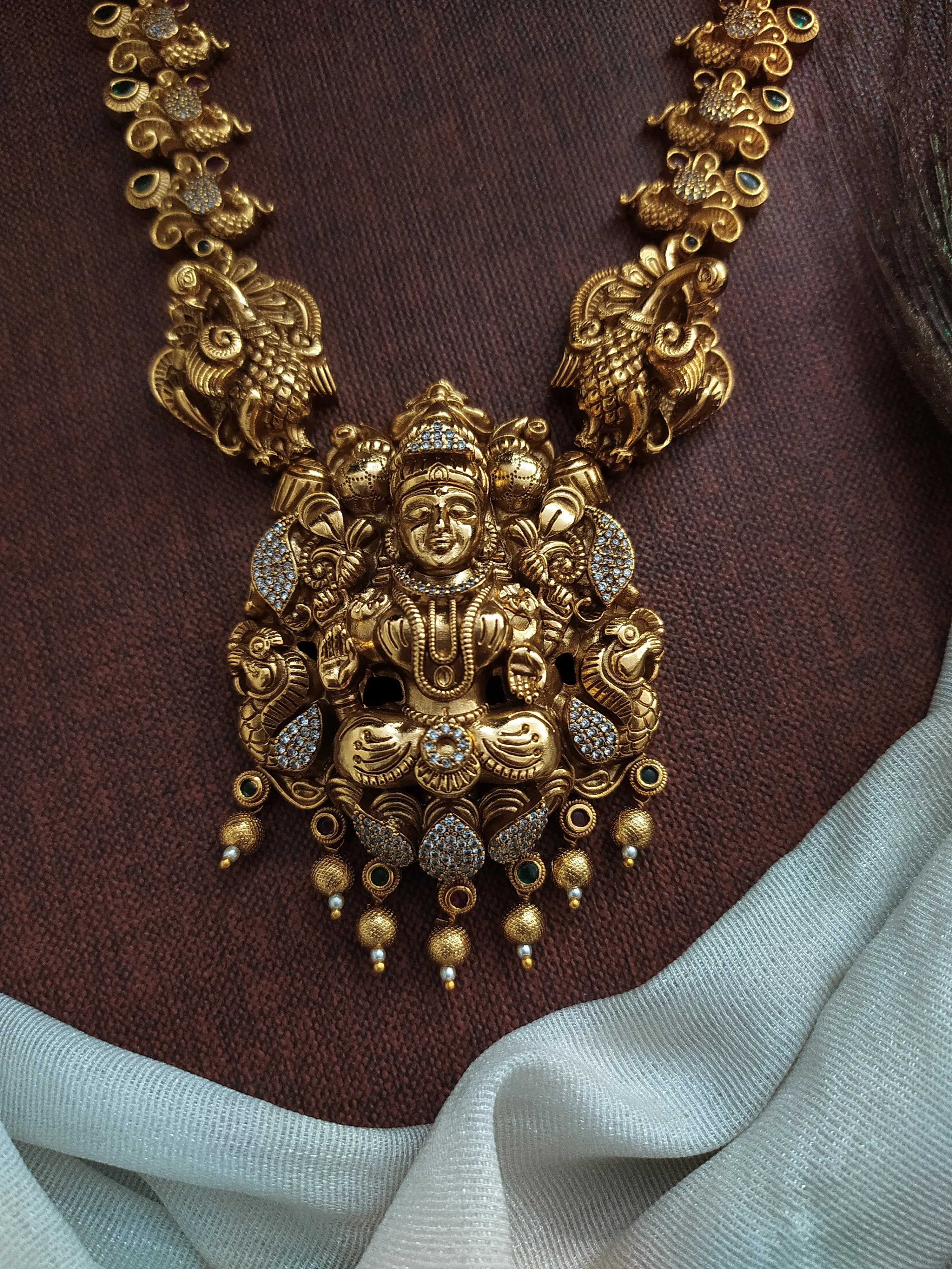 Mystical Nagas 3D Work Zircon Long Haram Set