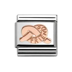 Nomination Composable Rose Gold Friend Knot Link ~ 430101/26