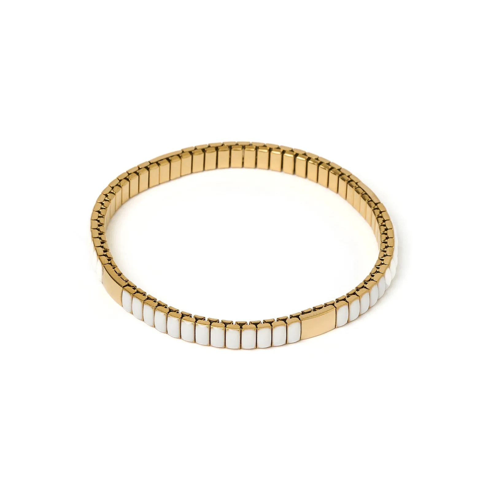 Onyx Bracelet Stack - White
