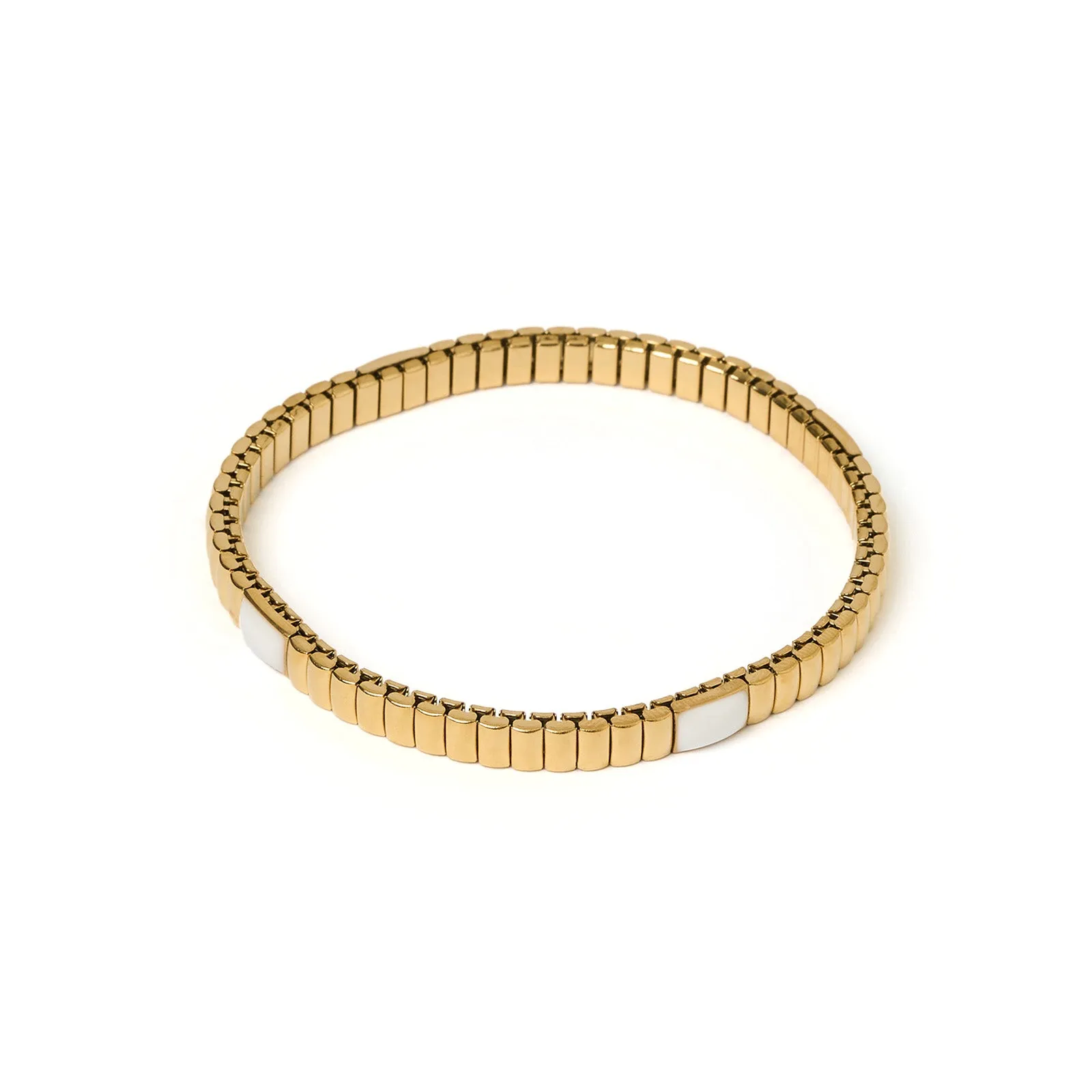 Onyx Bracelet Stack - White