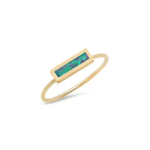 Opal Inlay Bar Ring