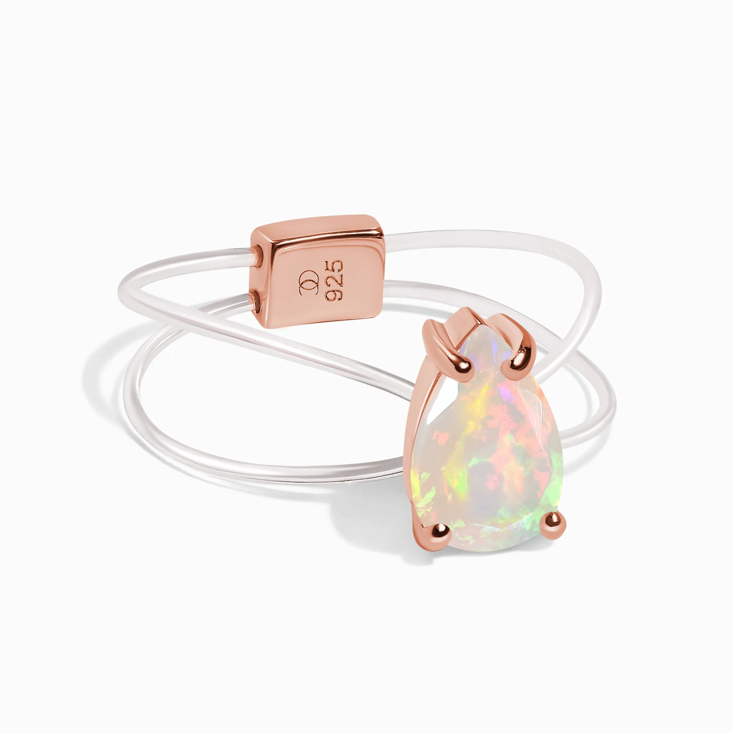Opal Ring Floating Sway - October Birthstone