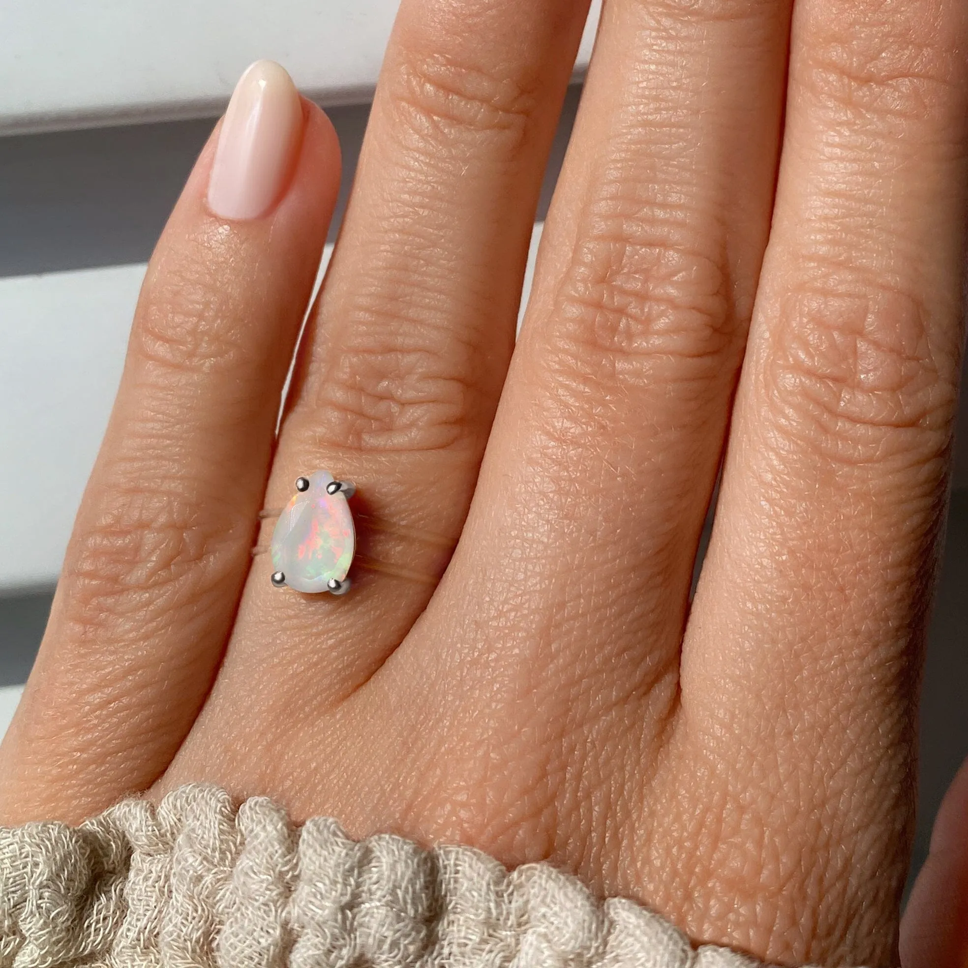 Opal Ring Floating Sway - October Birthstone
