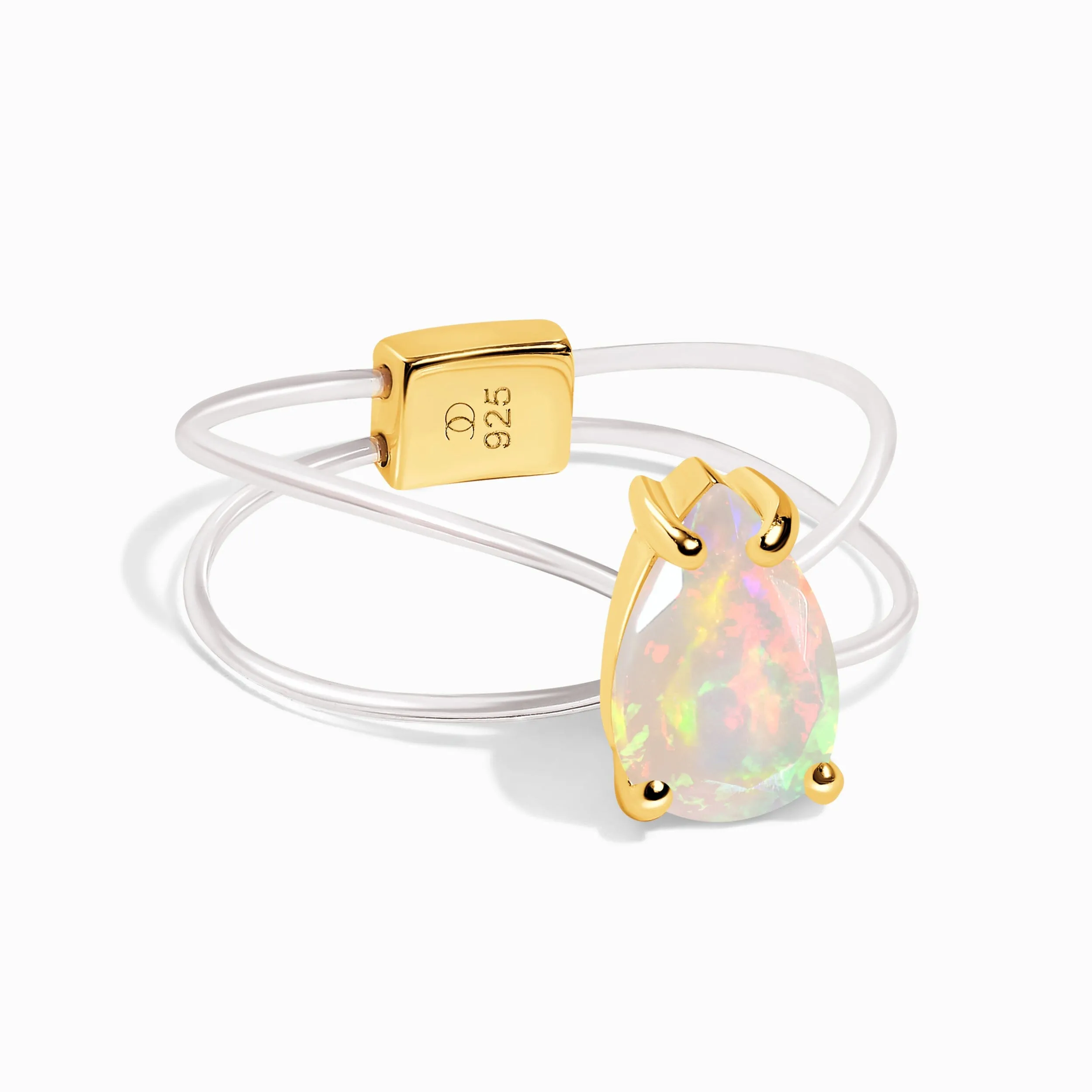 Opal Ring Floating Sway - October Birthstone