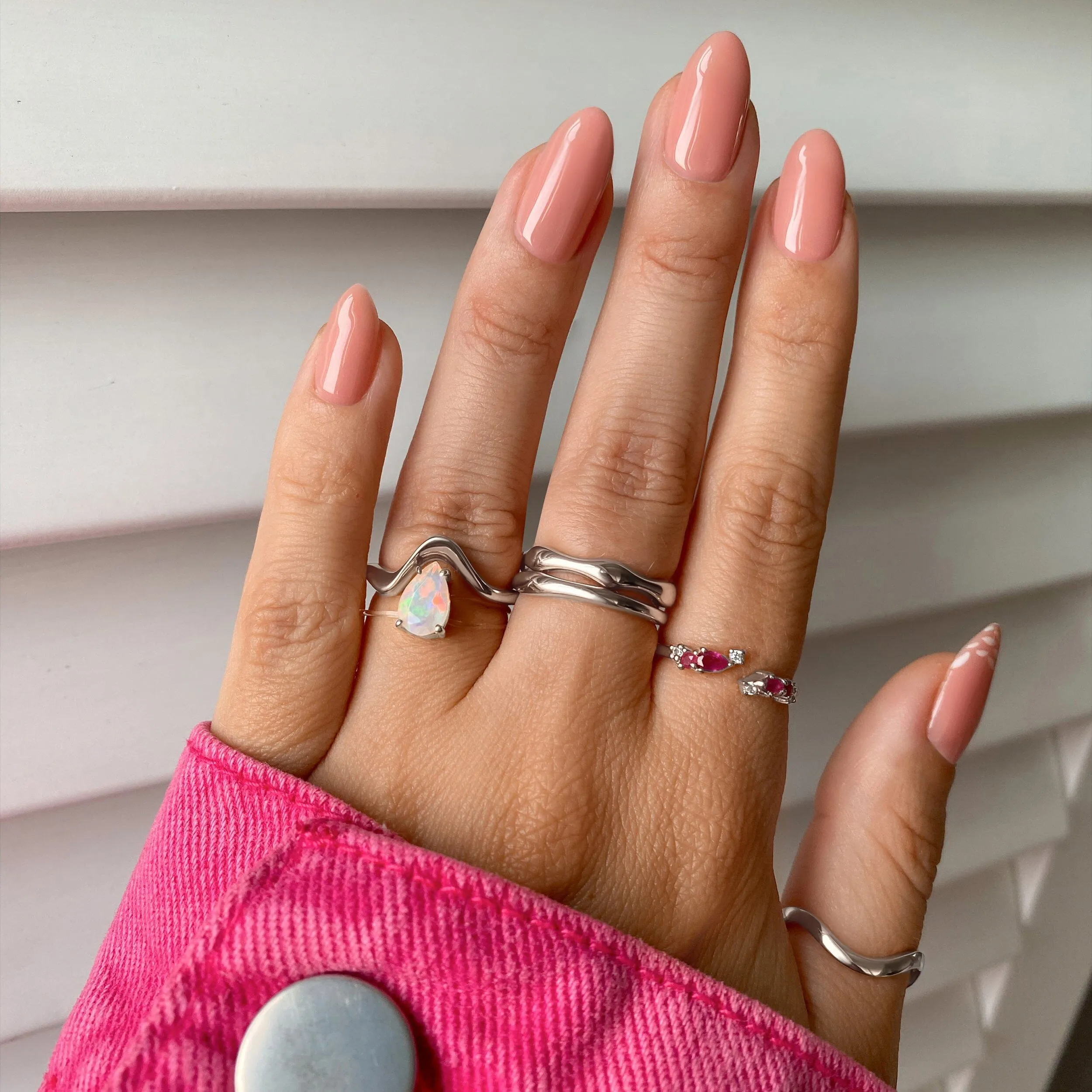 Opal Ring Floating Sway - October Birthstone