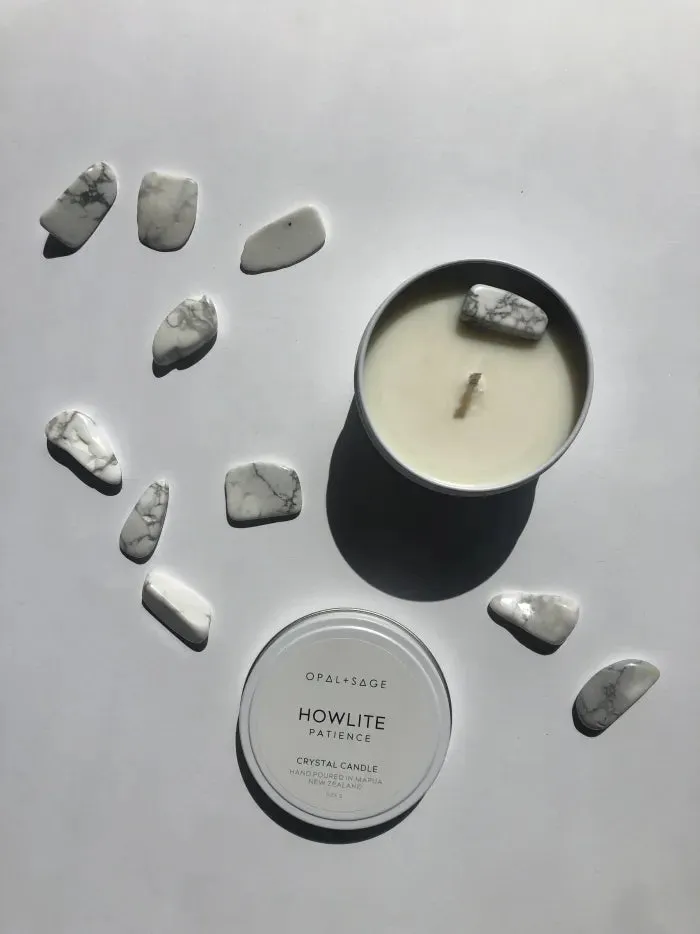 Opal   Sage Howlite Candle | Small