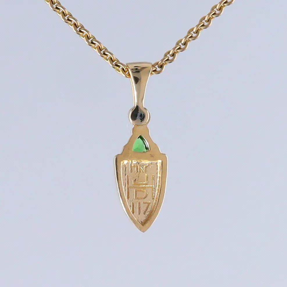 Opal Shield Pendant with Tsavorite