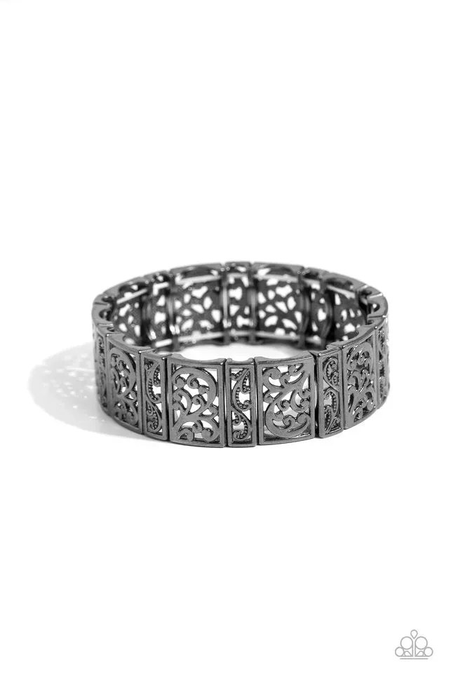 Paparazzi Bracelet ~ Gondola Gardens - Black