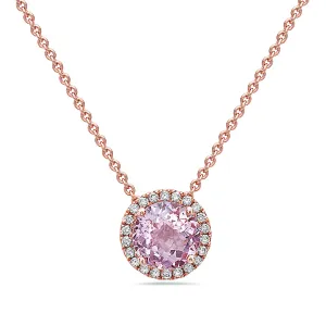 Pastel Morganite and Diamond Pendant