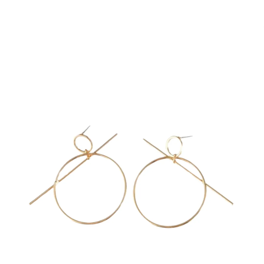 Pre Order:  Geometric Double Circle Earrings