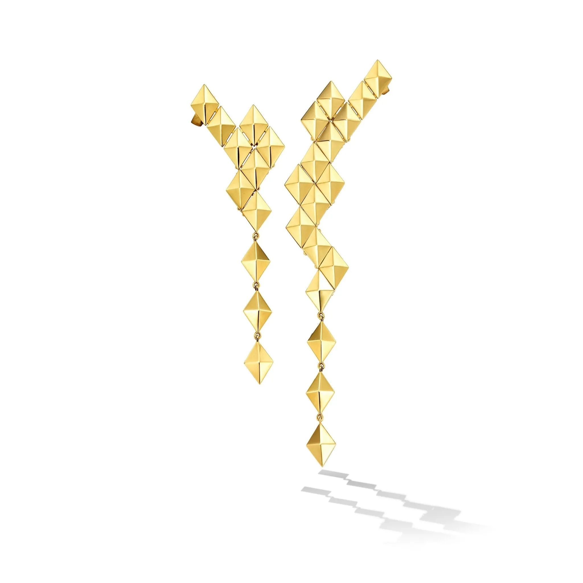 PYTHON Clip-On Asymmetrical Climber Earrings