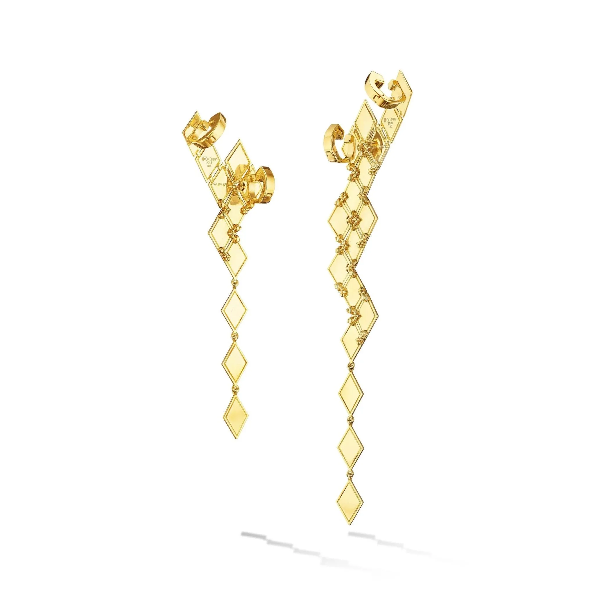 PYTHON Clip-On Asymmetrical Climber Earrings