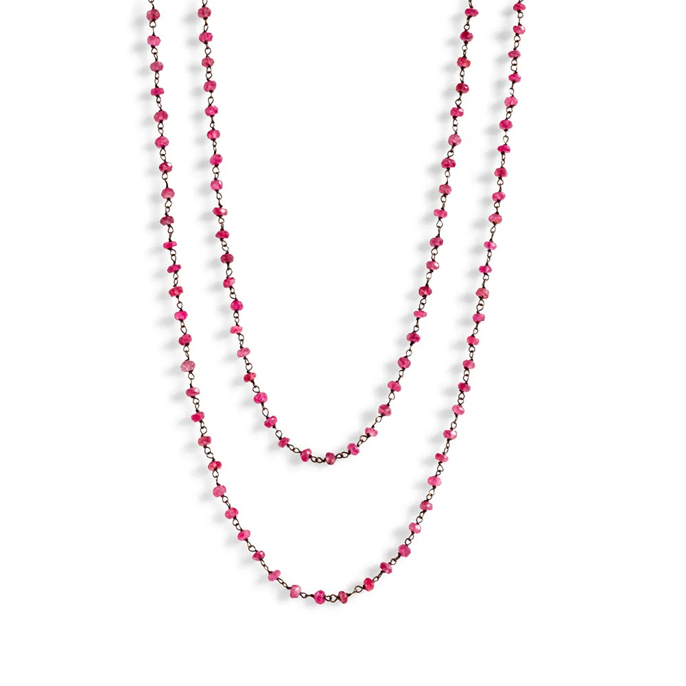 rough cut spinel necklace