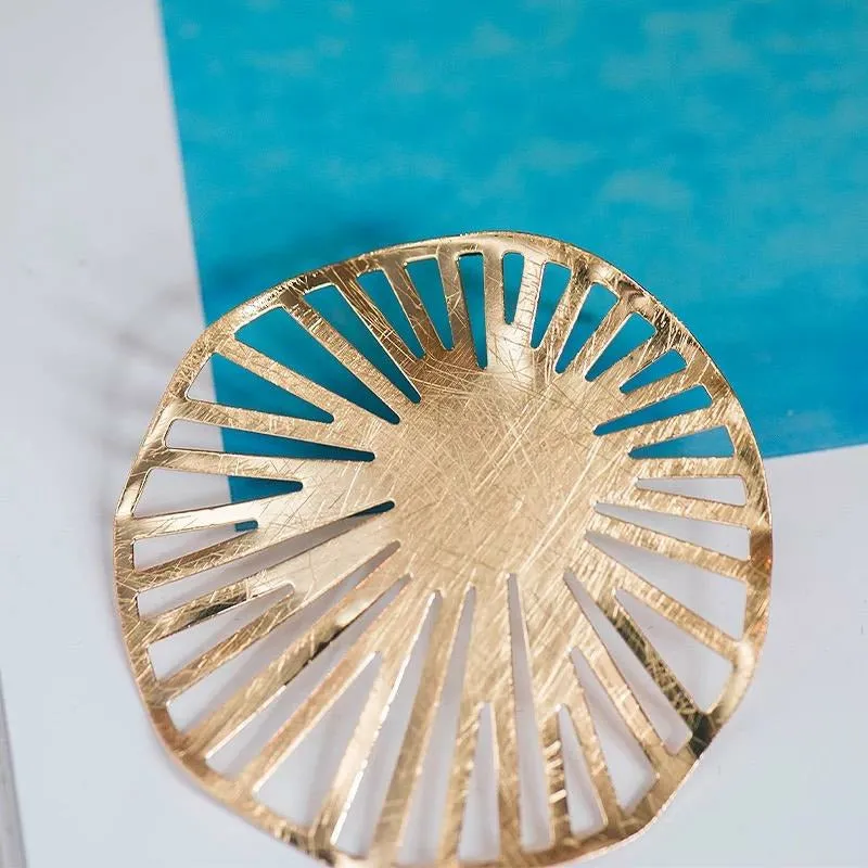 Sand Dollar Gold Earrings