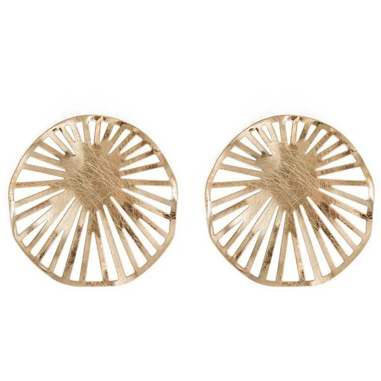 Sand Dollar Gold Earrings