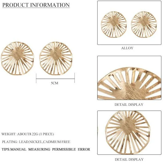 Sand Dollar Gold Earrings