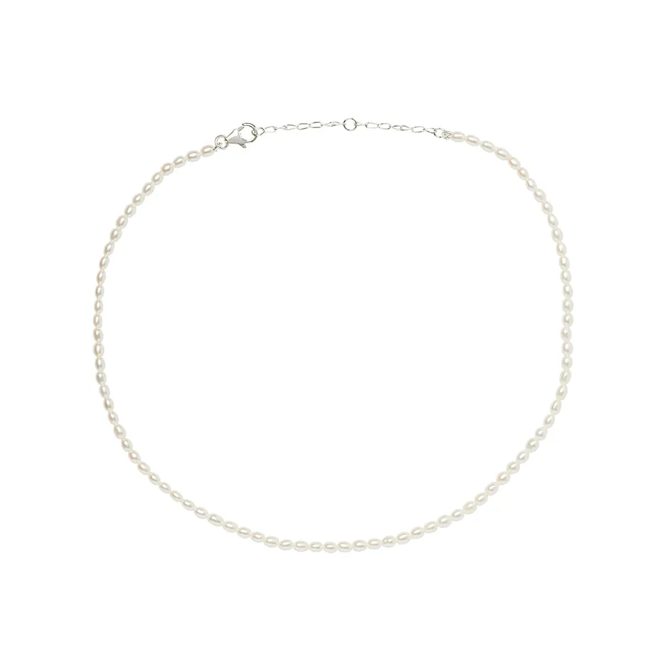 Seed Pearl Necklace White