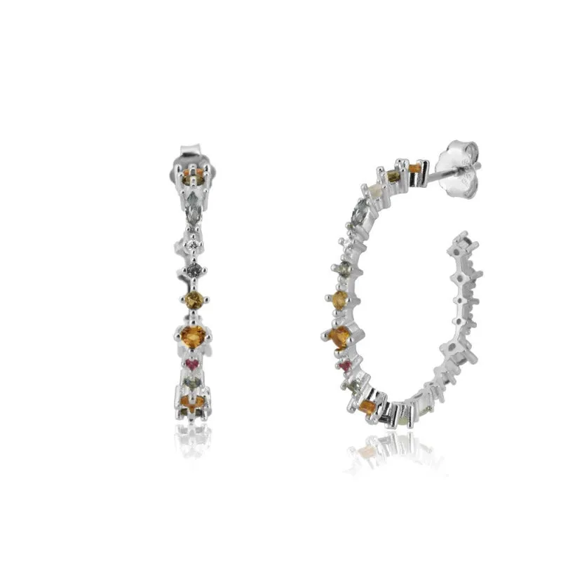 Set of Exceptional Rainbow Zircon Jewelry Collection