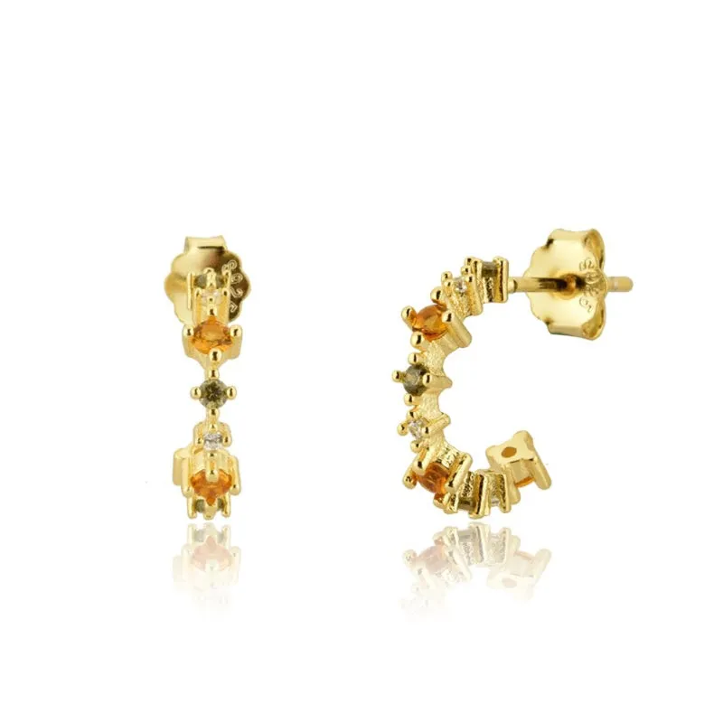 Set of Exceptional Rainbow Zircon Jewelry Collection