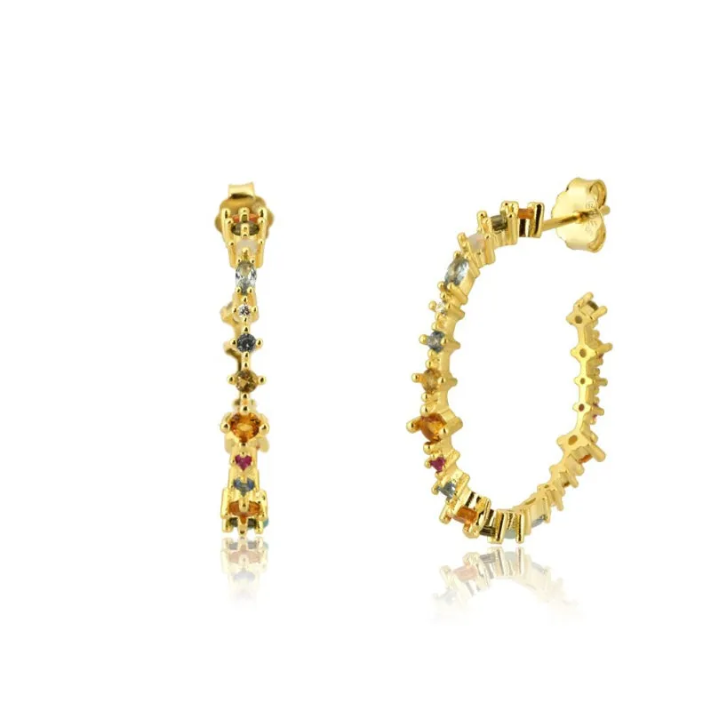 Set of Exceptional Rainbow Zircon Jewelry Collection