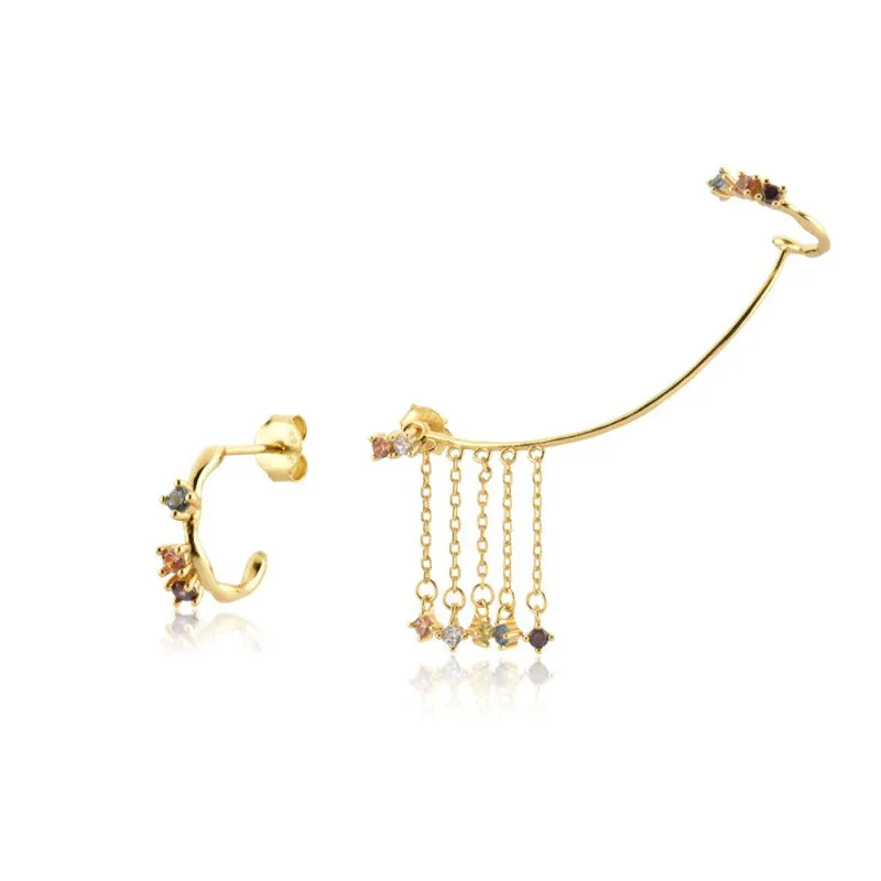 Set of Exceptional Rainbow Zircon Jewelry Collection