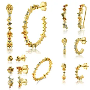 Set of Exceptional Rainbow Zircon Jewelry Collection