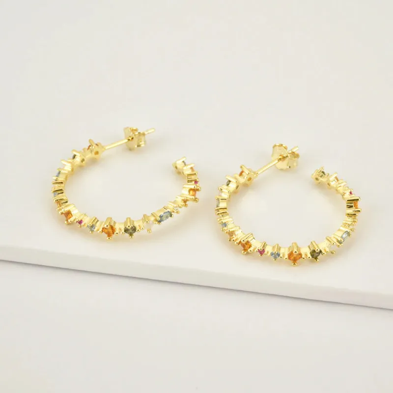 Set of Exceptional Rainbow Zircon Jewelry Collection