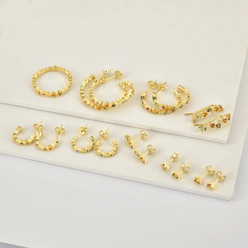 Set of Exceptional Rainbow Zircon Jewelry Collection