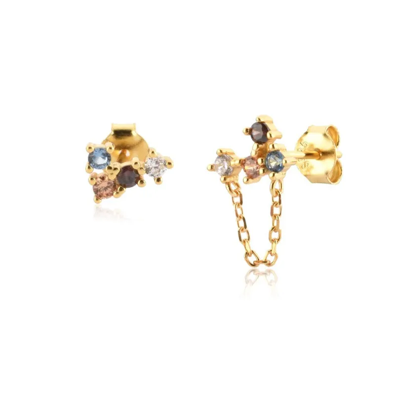 Set of Exceptional Rainbow Zircon Jewelry Collection