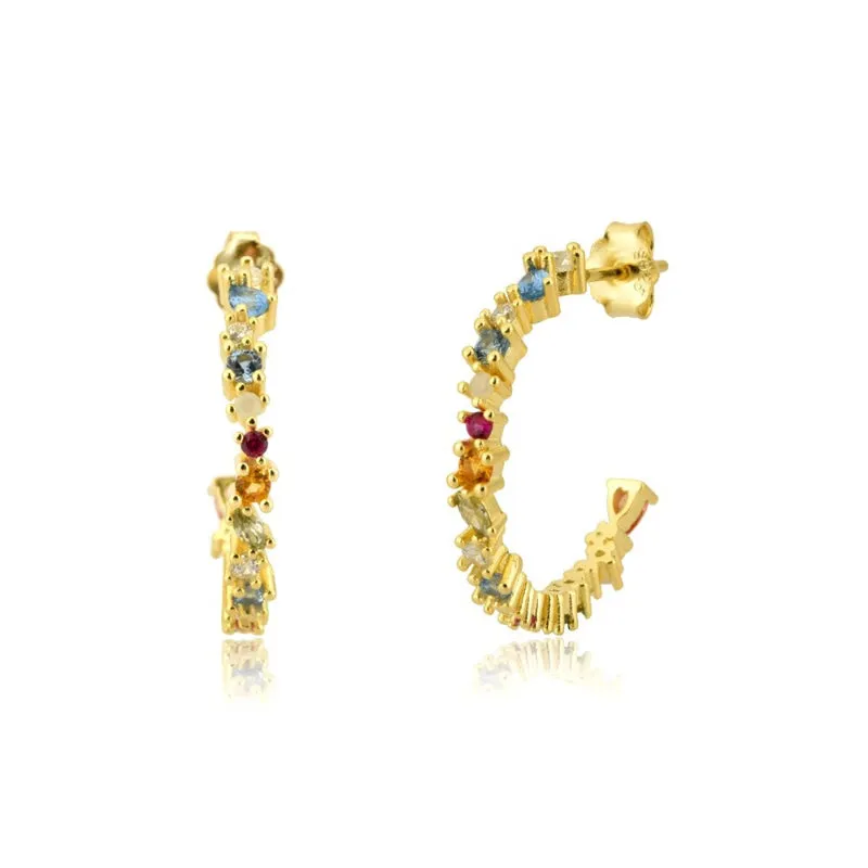 Set of Exceptional Rainbow Zircon Jewelry Collection